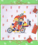 Click/tap for more details of Children on Cycle Christmas Advent (cross stitch) by Eva Rosenstand