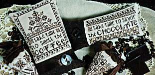 Click for more details of Chocolate or Coffee? (cross stitch) by Erica Michaels