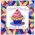 Click/tap for more details of Choose Good Stuff (cross stitch) by Imaginating
