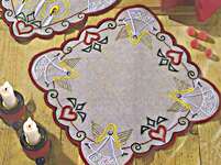 Click/tap for more details of Christmas Angel Table Mats (embroidery) by Permin of Copenhagen