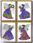 Click/tap for more details of Christmas Angels (cross stitch) by Design Works