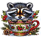 Christmas Animal Cup Raccoon