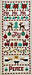 Click/tap for more details of Christmas Band Sampler (cross stitch) by Pickle Barrel Designs