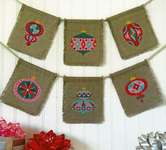 Click/tap for more details of Christmas Baubles (cross stitch) by Satsuma Street
