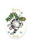Click for more details of Christmas Card - Swing into Xmas (cross stitch) by Bothy Threads