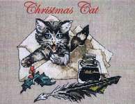 Click for more details of Christmas Cat (cross stitch) by Nimue Fee Main
