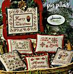 Click/tap for more details of Christmas Cheer Pin Pillows (cross stitch) by Jeannette Douglas