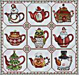 Click/tap for more details of Christmas Cups (cross stitch) by Les Petites Croix de Lucie
