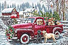 Click/tap for more details of Christmas Delivery (cross stitch) by Letistitch
