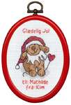 Click for more details of Christmas Dog Mini Picture (cross stitch) by Permin of Copenhagen