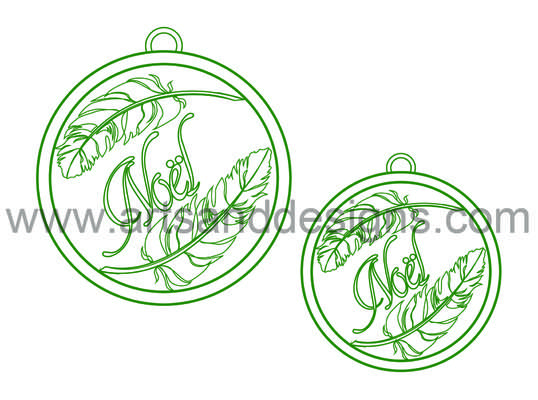 Click for more details of Christmas Feather Baubles - Tree Green - Digital Stamp (digital downloads) by Julie Lynes