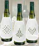 Christmas Hardanger Wine Bottle Aprons