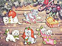 Christmas Kitties Ornaments