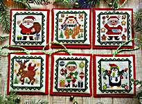 Click/tap for more details of Christmas Littles (cross stitch) by Waxing Moon Designs