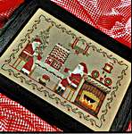 Click for more details of Christmas Morning At Santa's Kitchen (cross stitch) by Twin Peak Primitives