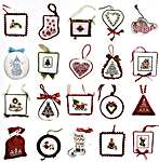 Click/tap for more details of Christmas Ornaments IV (cross stitch) by JBW Designs