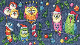 Click for more details of Christmas Owls (cross stitch) by Karen Carter