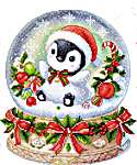 Click/tap for more details of Christmas Penguin Snowball (cross stitch) by Les Petites Croix de Lucie