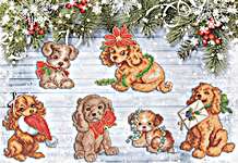 Christmas Puppies Ornaments