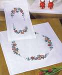 Click/tap for more details of Christmas Roses and Ivy Table Covers (embroidery) by Permin of Copenhagen
