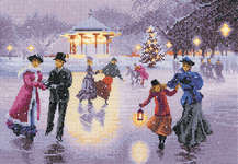Click for more details of Christmas Skaters (cross stitch) by John Clayton