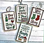 Click/tap for more details of Christmas Spin (cross stitch) by Pickle Barrel Designs