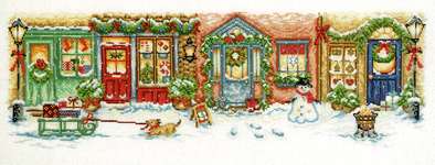 Click for more details of Christmas Street (cross stitch) by Permin of Copenhagen