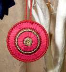 Click/tap for more details of Christmas Tree Ornament - Ribbon Ball (tapestry) by Anne Peden
