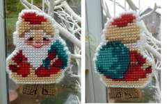 Christmas Tree Santa Ornament