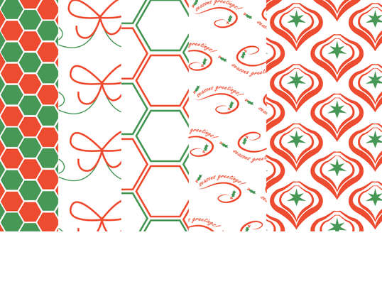 Christmas Vintage Digital Papers (Five A4 Size Digital Downloads)