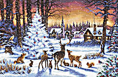 Click/tap for more details of Christmas Wood (cross stitch) by Letistitch