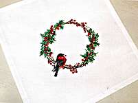 Click for more details of Christmas Wreath Table Centre (cross stitch) by Luca - S