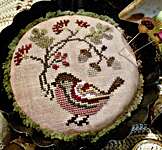 Click/tap for more details of Chubby Bird (cross stitch) by Jeannette Douglas