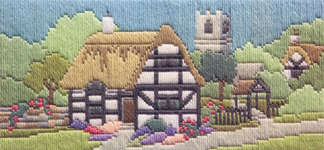 Click for more details of Church Lane (long-stitch) by Rose Swalwell