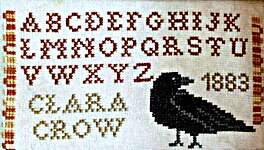 Click for more details of Clara Crow Sampler (cross stitch) by Darling and Whimsy