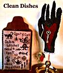 Click/tap for more details of Clean Dishes (cross stitch) by Dames of the Needle
