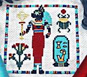 Click/tap for more details of Cleocatra (cross stitch) by bendystitchy