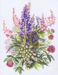 Click for more details of Clover and Lupins (cross stitch) by RTO