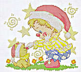 Click/tap for more details of Clown Buddies (cross stitch) by Pinn Stitch