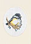 Click/tap for more details of Coal Tit Greetings Card (cross stitch) by Permin of Copenhagen
