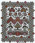 Click/tap for more details of Coddiwomple (cross stitch) by Long Dog Samplers