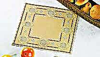 Click/tap for more details of Coffee and Cream Hardanger Table Mats (hardanger) by Permin of Copenhagen