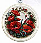 Click for more details of Composition with Poppies (cross stitch) by Luca - S