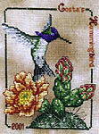 Click for more details of Costa's Hummingbird (cross stitch) by Crossed Wing Collection