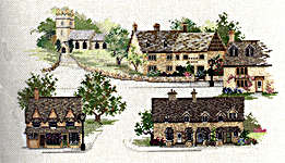 Click for more details of Cotswold Village (cross stitch) by Rose Swalwell