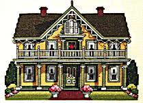 Click/tap for more details of Country Victorian Cottage (cross stitch) by Nancy Spruance