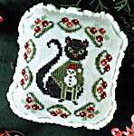 Click for more details of Cozy Christmas Cat (cross stitch) by The Blue Flower