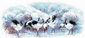 Click/tap for more details of Cranes (cross stitch) by Riolis