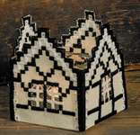 Click/tap for more details of Cream House Tealight Holder (hardanger) by Permin of Copenhagen