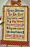 Click for more details of Cross Stitch To Do List (cross stitch) by Pickle Barrel Designs